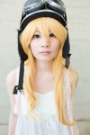 bakemonogatari blonde_hair cosplay dress helmet oshino_shinobu rimo rating:Safe score:1 user:pixymisa
