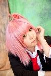 blazer cosplay endou_sora hinamori_amu pink_hair school_uniform shirt shugo_chara! side_ponytail tie rating:Safe score:0 user:pixymisa