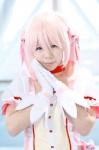 blouse cosplay gloves hairbows kaname_madoka pink_hair puella_magi_madoka_magica reiha twintails rating:Safe score:0 user:nil!
