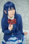 blazer blouse blue_hair cosplay love_live!_school_idol_project pleated_skirt school_uniform skirt sonada_umi yaya rating:Safe score:0 user:nil!
