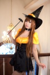blouse choker cosplay fishnet_pantyhose jumper narihara_riku original pantyhose wand witch_hat rating:Safe score:0 user:pixymisa