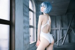 ass ayanami_rei blue_hair cosplay mike neon_genesis_evangelion one-piece_swimsuit rebuild_of_evangelion swimsuit rating:Safe score:2 user:nil!