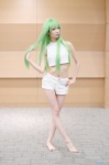 alice barefoot cc code_geass cosplay croptop green_hair shorts rating:Safe score:2 user:nil!
