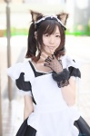 animal_ears apron cat_ears cosplay dress fingerless_gloves hairband hibe maid maid_uniform tagme_character tagme_series twintails rating:Safe score:0 user:nil!