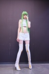 boots cc code_geass cosplay croptop green_hair houtou_singi midriff pantyhose shorts rating:Safe score:1 user:Log