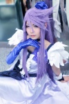 bows choker cosplay cure_moonlight dress flower gitsukasa heartcatch_precure! one_elbow_glove pretty_cure purple_hair tsukikage_yuri rating:Safe score:0 user:pixymisa