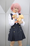 blouse cosplay inu_boku_secret_service jumper kneesocks lollipop nappo pink_hair roromiya_karuta school_uniform stuffed_animal twintails rating:Safe score:1 user:nil!