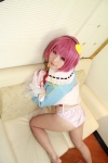 arai_yomi ass blouse cosplay hairband komeiji_satori panties pink_hair skirt skirt_lift touhou rating:Safe score:0 user:nil!