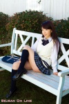blouse hirayama_airi kneesocks miniskirt school_uniform skirt sweater_vest rating:Safe score:0 user:nil!