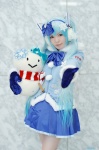 blue_hair chippu coat cosplay ear_muffs hairband hatsune_miku mittens pleated_skirt skirt stuffed_toy twintails vocaloid yuki_miku rating:Safe score:0 user:nil!