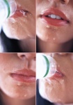 close-up isoyama_sayaka lips shock! waterbottle wet rating:Safe score:0 user:nil!