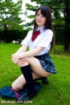 blouse bookbag kneesocks pleated_skirt sakurai_yurino school_uniform skirt rating:Safe score:0 user:nil!