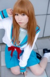 asahina_mikuru cosplay miniskirt pleated_skirt sailor_uniform school_uniform shizuki_minato skirt socks suzumiya_haruhi_no_yuuutsu rating:Safe score:0 user:nil!