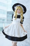 apron blonde_hair cosplay dress dress_lift kirisame_marisa popuri touhou witch_hat rating:Safe score:0 user:nil!