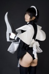 apron ass bodysuit cosplay cosplaytion_-_katsuragi_ebino hairband iroha_(samurai_spirits) katsuragi_ebino kimono knives leggings maid maid_uniform samurai_spirits rating:Safe score:3 user:nil!