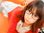 blouse cardigan glasses koyomi necklace skirt thighhighs zettai_ryouiki rating:Safe score:0 user:pixymisa