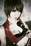 bra cleavage cosplay headset kurosawa_rai meiko microphone miniskirt skirt vest vocaloid rating:Safe score:1 user:nil!