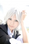 cosplay crossplay gokudera_hayato katekyo_hitman_reborn! kouzuki_suzuka silver_hair suit tie rating:Safe score:1 user:nil!