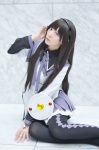 akemi_homura black_legwear blouse cosplay hairband isshiki_yuima miniskirt puella_magi_madoka_magica skirt rating:Safe score:0 user:nil!