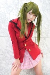 blazer cosplay green_hair ikkitousen kagami_sou pleated_skirt ryofu_housen school_uniform skirt twintails rating:Safe score:0 user:nil!