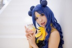 bishoujo_senshi_sailor_moon blue_hair bowtie cosplay dress hair_buns hoshino_monaka luna sailor_luna tsukino_luna rating:Safe score:1 user:pixymisa