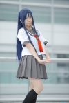aragaki_ayase blue_hair cosplay kneesocks marili_shiuichi ore_no_imouto_ga_konna_ni_kawaii_wake_ga_nai pleated_skirt sailor_uniform school_uniform skirt rating:Safe score:0 user:nil!