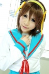 cosplay hairband hair_ribbons morimura_pin sailor_uniform school_uniform suzumiya_haruhi suzumiya_haruhi_no_yuuutsu rating:Safe score:0 user:nil!