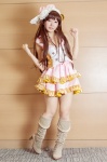 aya_(vi) boots cosplay dress headscarf idolmaster idolmaster_cinderella_girls shimamura_uzuki rating:Safe score:1 user:nil!