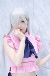 aki_(iv) blouse cosplay croptop miniskirt silver_hair skirt tagme_character tagme_series rating:Safe score:1 user:nil!