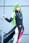 boots cc code_geass cosplay detached_sleeves green_hair houtou_singi pantyhose shorts uniform rating:Safe score:0 user:nil!