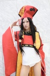 blouse bodysuit cosplay hat hyakka_ryouran_samurai_girls kaminazuki_miri pantyhose robe sanada_yukimura_(samurai_girls) sheer_legwear rating:Safe score:0 user:pixymisa