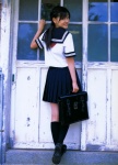 bookbag kneesocks kusumi_koharu pleated_skirt pop sailor_uniform school_uniform skirt rating:Safe score:0 user:nil!