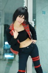 ahoge cosplay croptop crossplay idolmaster jacket jeans kikuchi_makoto shii rating:Safe score:3 user:nil!
