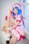 blue_hair cosplay dress hat maropapi remilia_scarlet socks touhou touhou_ningyou_fuminori_shirizu_2 wings rating:Safe score:0 user:nil!
