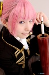cosplay gintama hair_pods kagura neji pink_hair umbrella uniform rating:Safe score:0 user:darkgray