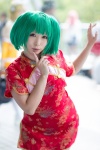 ahoge cosplay green_hair macross macross_frontier muu qipao ranka_lee twintails rating:Safe score:0 user:nil!