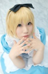 alice_in_wonderland alice_(wonderland) apron blonde_hair cosplay dress hairbow nagatsuki rating:Safe score:0 user:nil!