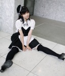apron beret blouse corset cosplay kaieda_kae maid maid_in_angels maid_uniform miniskirt skirt thighhighs zettai_ryouiki rating:Safe score:4 user:nil!