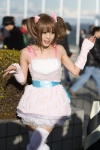cosplay detached_sleeves dress idolmaster kipi takatsuki_yayoi twintails rating:Safe score:1 user:DarkSSA
