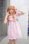 cosplay dress idolmaster idolmaster_cinderella_girls mei moroboshi_kirari orange_hair pantyhose sheer_legwear rating:Safe score:0 user:nil!