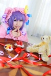 amatsuka_miyu cosplay dress hat patchouli_knowledge purple_hair robe stuffed_animal teddy_bear touhou rating:Safe score:0 user:nil!