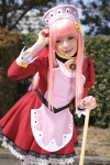 apron broom cosplay diebuster maid maid_uniform namada nono pink_hair thighhighs rating:Safe score:0 user:nil!