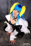bikini_bottom blue_hair bodysuit cleavage cosplay dizzy guilty_gear hair_ribbons nogu swimsuit tail thighhighs rating:Safe score:1 user:nil!
