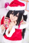 akiyama_mio cosplay dress k-on! maika pocky santa_costume stocking_cap rating:Safe score:1 user:pixymisa