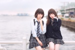 blouse cardigan nagisa_(ii) pleated_skirt school_uniform skirt taiga_chihiro tie rating:Safe score:2 user:nil!