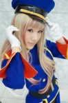 blonde_hair chaps cosplay gloves hat macross macross_frontier sheryl_nome shorts uniform wakame rating:Safe score:0 user:nil!