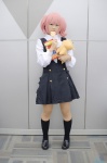 blouse cosplay inu_boku_secret_service jumper kneesocks lollipop nappo pink_hair roromiya_karuta school_uniform stuffed_animal twintails rating:Safe score:1 user:nil!