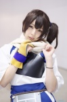 breastplate cosplay hino_(ii) kaga_(kantai_collection) kantai_collection kimono one_glove pleated_skirt scarf side_ponytail skirt rating:Safe score:0 user:nil!