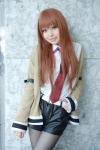 blouse cardigan cosplay makise_kurisu pantyhose red_hair shorts soubi_zero steins;gate tie rating:Safe score:2 user:pixymisa