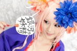 beads bra cleavage cosplay flowers furumiya_sui kimono macross macross_frontier pink_hair sheryl_nome rating:Safe score:0 user:pixymisa